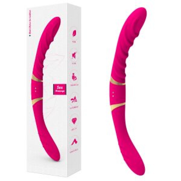 Mina Çift Taraflı Anal ve Vajina12 Mod Pembe Vibratör
