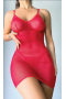Gizemli Sexshop Fantezi Arkası Açık Kırmızı Seksi Elbise