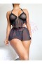 Gizemli Sexshop Fantazi Siyah Etekli Seksi Body