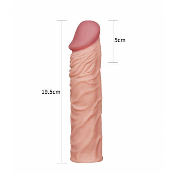 Tender Realistik Et Dokulu 5cm Uzatmalı Penis Kılıfı