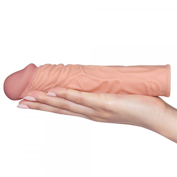 Realistik Et Dokulu 5cm Uzatmalı Penis Kılıfı