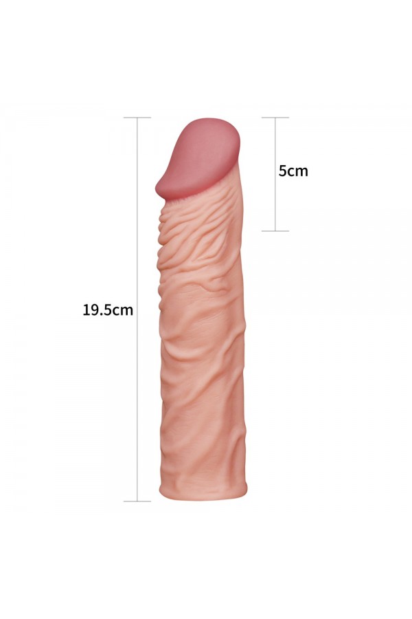 Realistik Et Dokulu 5cm Uzatmalı Penis Kılıfı