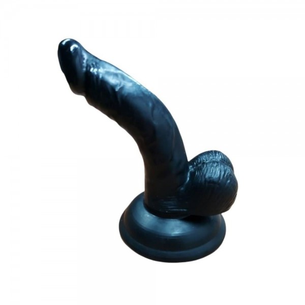 Gizemli Sexshop Siyah Anal Realistik Zenci Dildo Penis 13 cm 