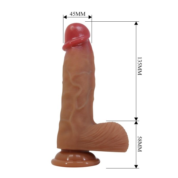  Gizemli Sexshop Realistik Vantuzlu Dildo Penis 17,3 cm