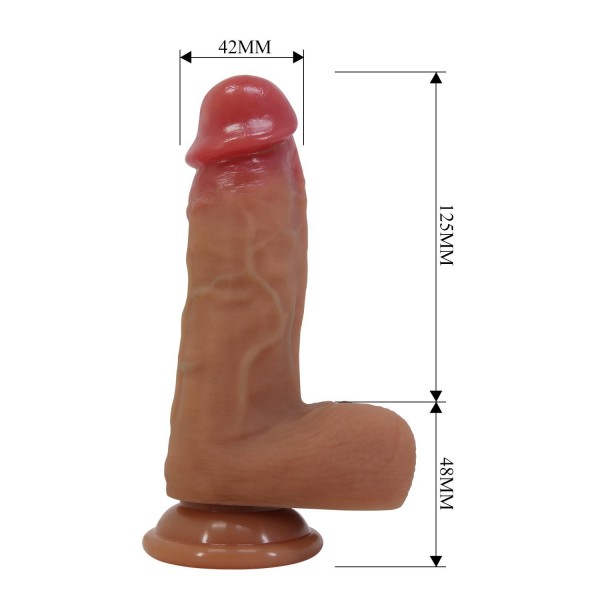 Gizemli Sexshop  Realistik Vantuzlu Dildo Penis 17,3 cm