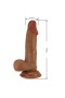 Gizemli Sexshop  Et Dokulu Gerçekçi Çift Katmanlı Silikon Melez Penis 19,4 cm