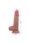 Gizemli Sexshop Kıkırdak Yapılı Çift Katmanlı Gerçekçi Dildo Penis 19,4 cm