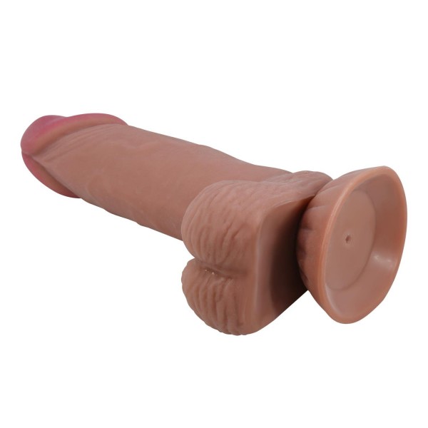 Gizemli Sexshop Kıkırdak Yapılı Çift Katmanlı Gerçekçi Dildo Penis 19,4 cm