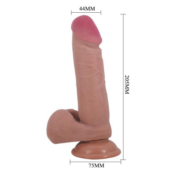 Gizemli Sexshop Çift Katmanlı Gerçekçi Dildo Penis 20,5 cm