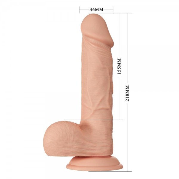 Gizemli Sexshop Titreşimli Gerçekçi Kalın Dildo Penis 21.8 cm