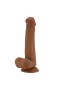 Gizemli Sexshop Yeni Nesil Çift Katmanlı Realistik Vantuzlu Dildo Penis 22 cm