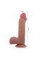 Gizemli Sexshop Çift Katmanlı Gerçekçi Melez Dildo Penis 23,4 cm
