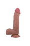 Gizemli Sexshop Çift Katmanlı Gerçekçi Melez Dildo Penis 23,4 cm