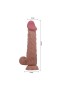 Gizemli Sexshop Kıkırdak Yapılı Çift Katmanlı Melez Gerçekçi Dildo Penis 24 cm