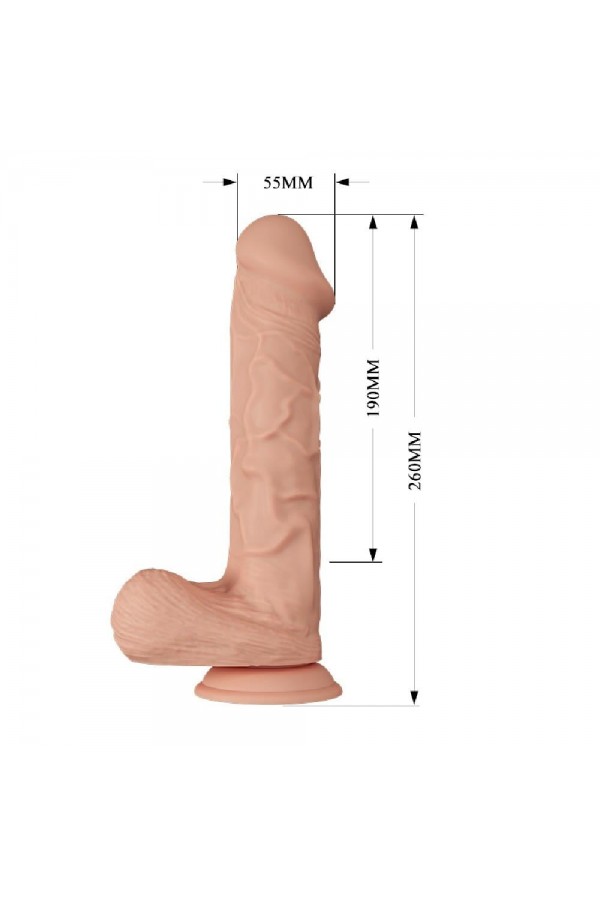 26 cm Titreşimli Gerçekçi Kalın Dildo Penis - Bergrisi