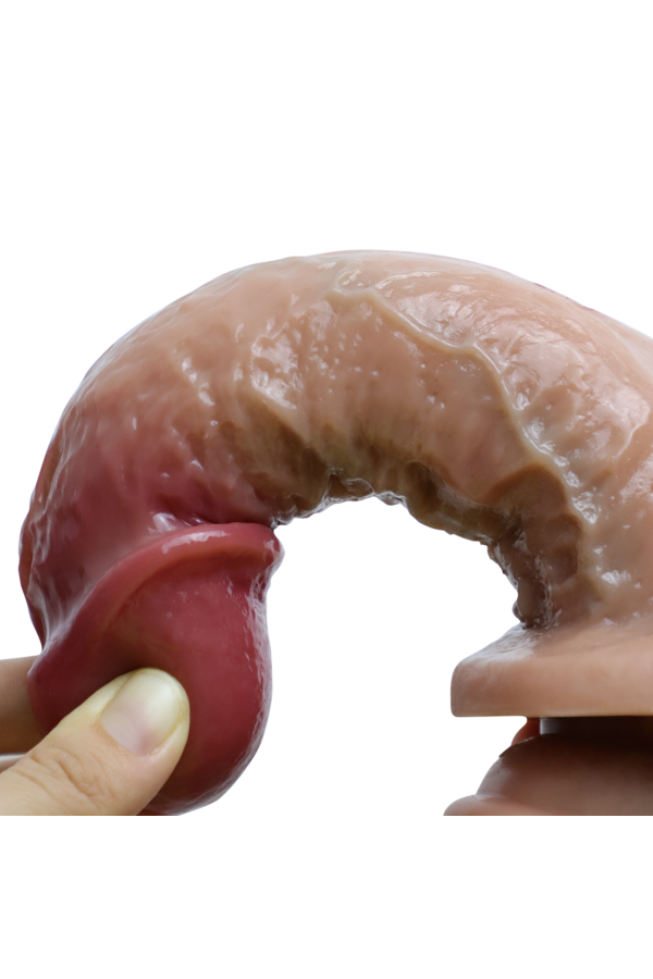 Gerçek Ten Dokusunda Realistik Penis 20 Cm Çift Katmanlı 