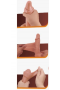 Gizemli Sexshop Kıkırdak Yapılı Çift Katmanlı Gerçekçi Dildo Penis 19,4 cm