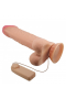 Gerçekçi görümlü 24 cm Kıkırdaklı Çift Katmanlı Gerçekçi Titreşimli Dildo Vibratör Penis