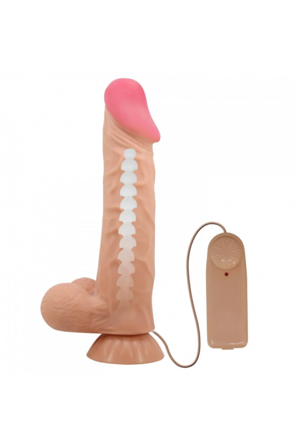 Gerçekçi görümlü 24 cm Kıkırdaklı Çift Katmanlı Gerçekçi Titreşimli Dildo Vibratör Penis
