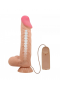 Gerçekçi görümlü 24 cm Kıkırdaklı Çift Katmanlı Gerçekçi Titreşimli Dildo Vibratör Penis