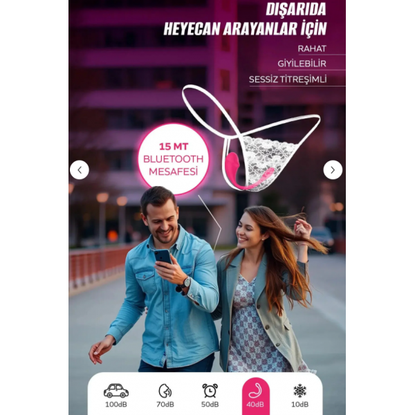  Mobil Uygulama Telefon Uyumlu Usb Şarjlı Giyilebilen Lüx Teknolojik Bluetooth Vibratör